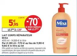 Intermarché Mixa Lait Corps Réparateur offre