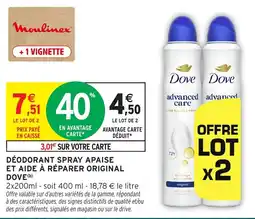Intermarché Dove Déodorant Spray offre