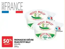Auchan PETIT BILLY FROMAGE DE CHÈVRE FRAIS offre