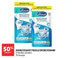 Auchan Dr Beckmann Adoucissant en feuilles offre