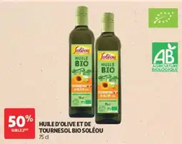 Auchan Soléou huile d'olive et de tournesol bio offre