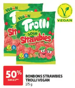 Auchan Trolli Bonbons Strawbies vegan offre