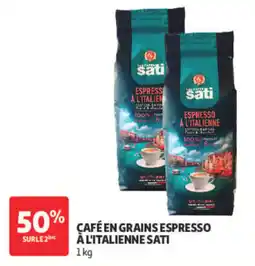 Auchan sati Café en grains espresso à l'italienne offre