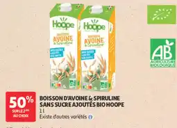 Auchan Hoope BOISSON D'AVOINE & SPIRULINE offre