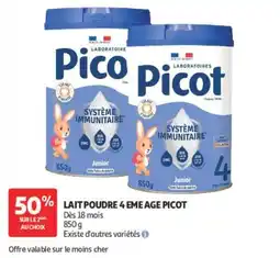 Auchan Picot lait poudre 4 eme age offre