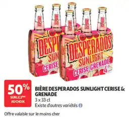 Auchan Desperados bière sunlight cerise & grenade offre