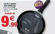 Bazarland Tous - lot de 2 poêles anti-adhésives offre