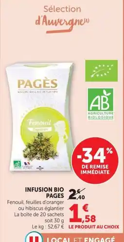 U Express PAGES Infusion Bio Fenouil offre