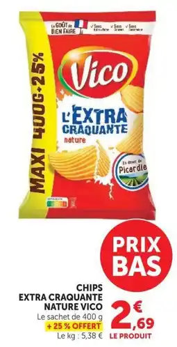 U Express Vico Chips Extra Craquante Nature offre