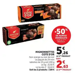 U Express COTE D'OR MIGNONNETTES offre