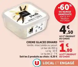 U Express ERHARD Creme glacee offre