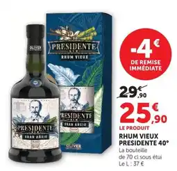 U Express PRESIDENTE RHUM VIEUX offre
