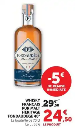 U Express FONDAUDÈGE WHISKY FRANÇAIS offre