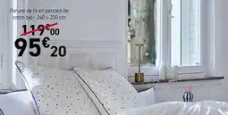 Habitat Parure de lit en percale de coton bio offre