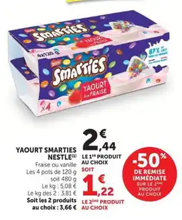 U Express Nestle smarties yaourt offre