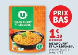 U Express U Riz au curry et légumes offre