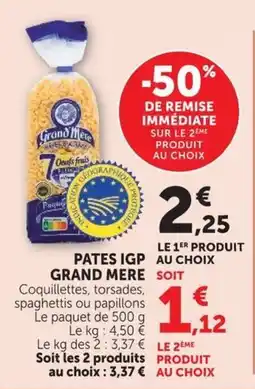 U Express Grand Mère Pates IGP offre