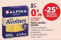 U Express ALPINA PATES SAVOIE offre