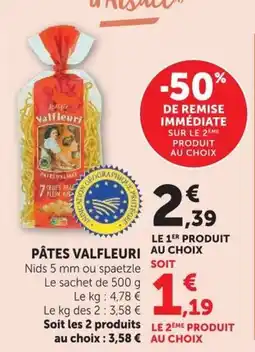 U Express Valfleurï Pâtes offre