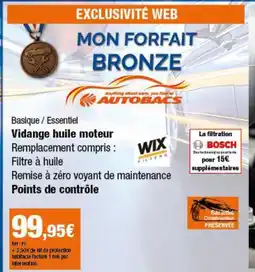 Autobacs Care - vidage huile moteur offre