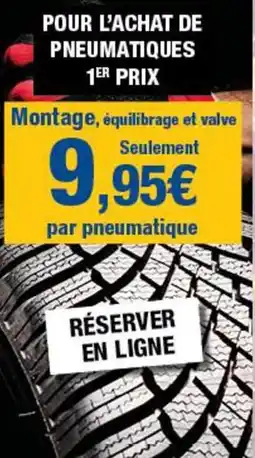 Autobacs Pour l'achat de pneumatiques 1er prix offre