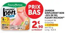U Express Fleury Michon Jambon simplement bon offre