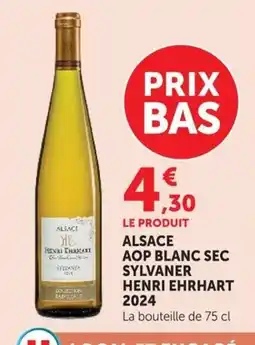 U Express HENRI EHRHART ALSACE AOP BLANC SEC SYLVANER offre