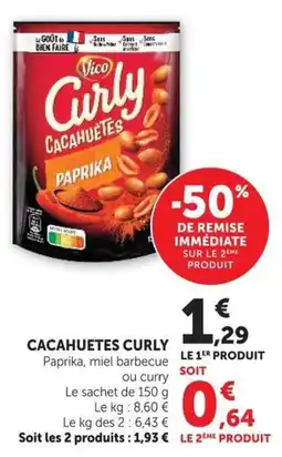 U Express Vico Curly Cacahuètes offre