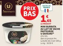 U Express U Saveurs Mini Burrata offre