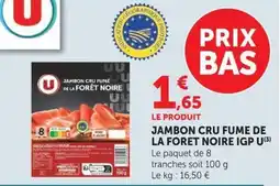 U Express U Jambon cru fumé de la forêt noire offre