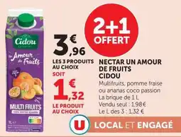 U Express Cidou Nectar un amour de fruits offre