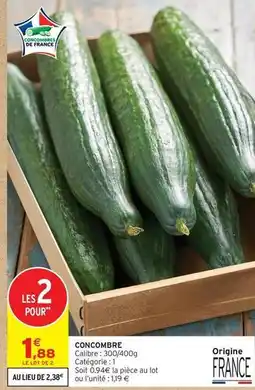 Intermarché Concombre offre