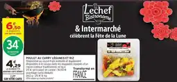 Intermarché Lechef - poulet au curry légumes et riz offre