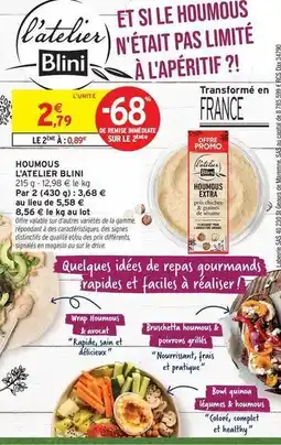 Intermarché L'atelier blini - houmous offre