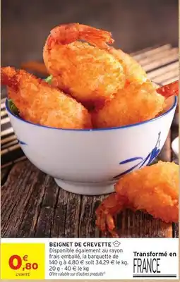 Intermarché Beignet de crevette offre