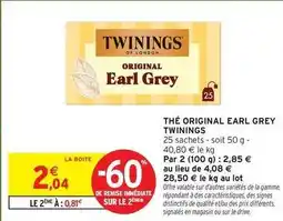 Intermarché Twinings - the original earl grey offre