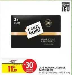 Intermarché Carte noire - café moulu classique offre