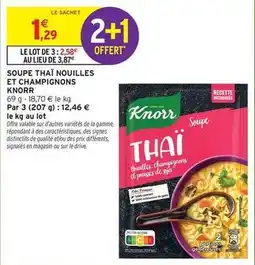 Intermarché Knorr - soupe thai nouilles et champignons offre