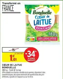 Intermarché Bonduelle - cœur de laitue offre