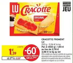 Intermarché Lu - cracotte froment offre