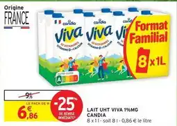 Intermarché Candia - lait uht viva 1%mg offre