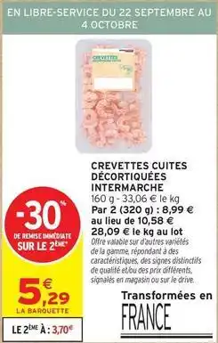 Intermarché Express Signal - crevettes cuites décortiquées offre