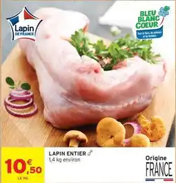 Intermarché Express Bleu blanc coeur - lapin entier offre