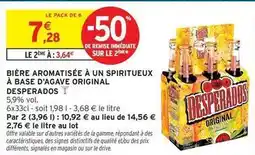 Intermarché Express Desperados - bière aromatisée à un spiritueux à base d'agave original offre