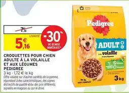 Intermarché Express Pedigree - croquettes pour chien adulte à la volaille et au légumes offre