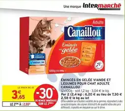 Intermarché Express Canaillou - émincés en gelée viande et légumes pour chat adulte offre