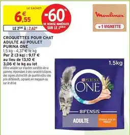 Intermarché Express Purina - croquettes pour chat adulte au poulet offre