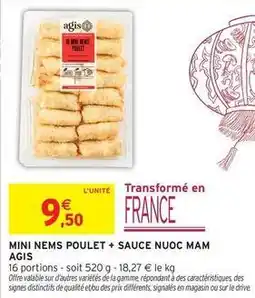 Intermarché Express Agis - mini nems poulet + sauce nuoc mam offre