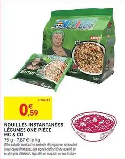 Intermarché Express Signal - nouilles instantanées légumes one pièce offre