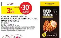 Intermarché Express Signal - korean crispy corndog l'original poulet pomme de terre offre